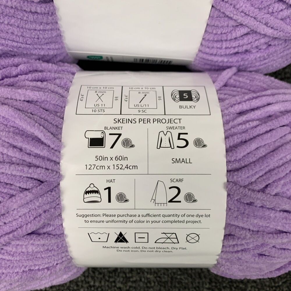 Lot Of 2 Big Twist Posh Ube Milk Tea Yarn 233Yd 7.05oz Ea Brand New Discontinued - Picture 4 of 6